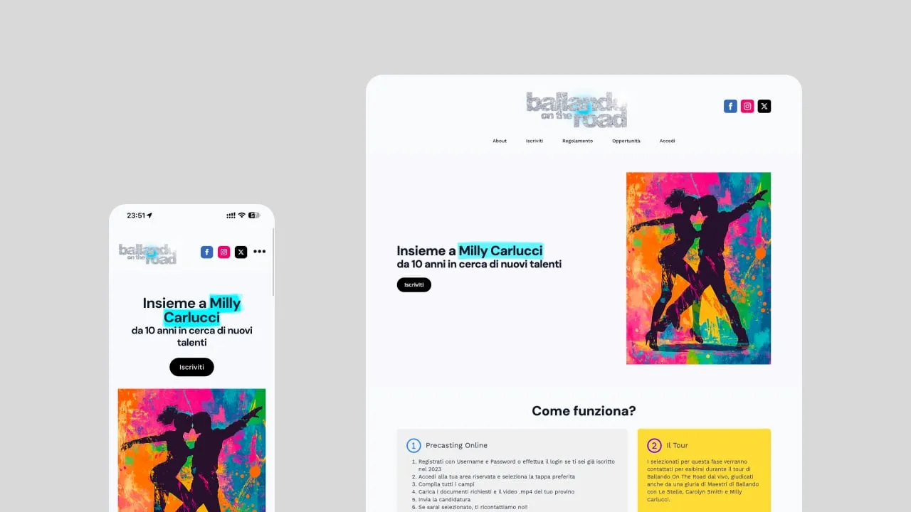 Caso studio per Ballando On The Road